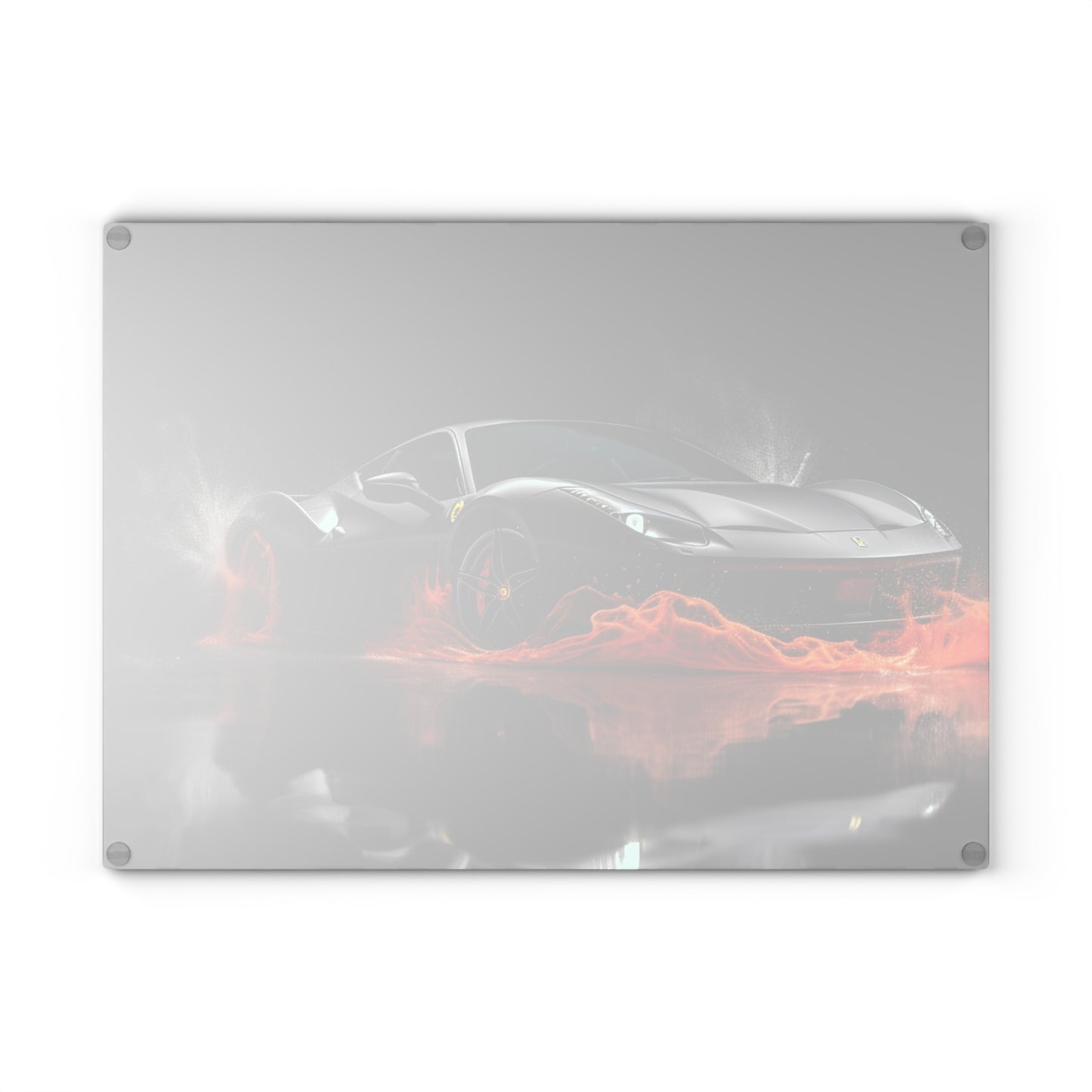 Glass Cutting Board Ferrari Water Splash 3