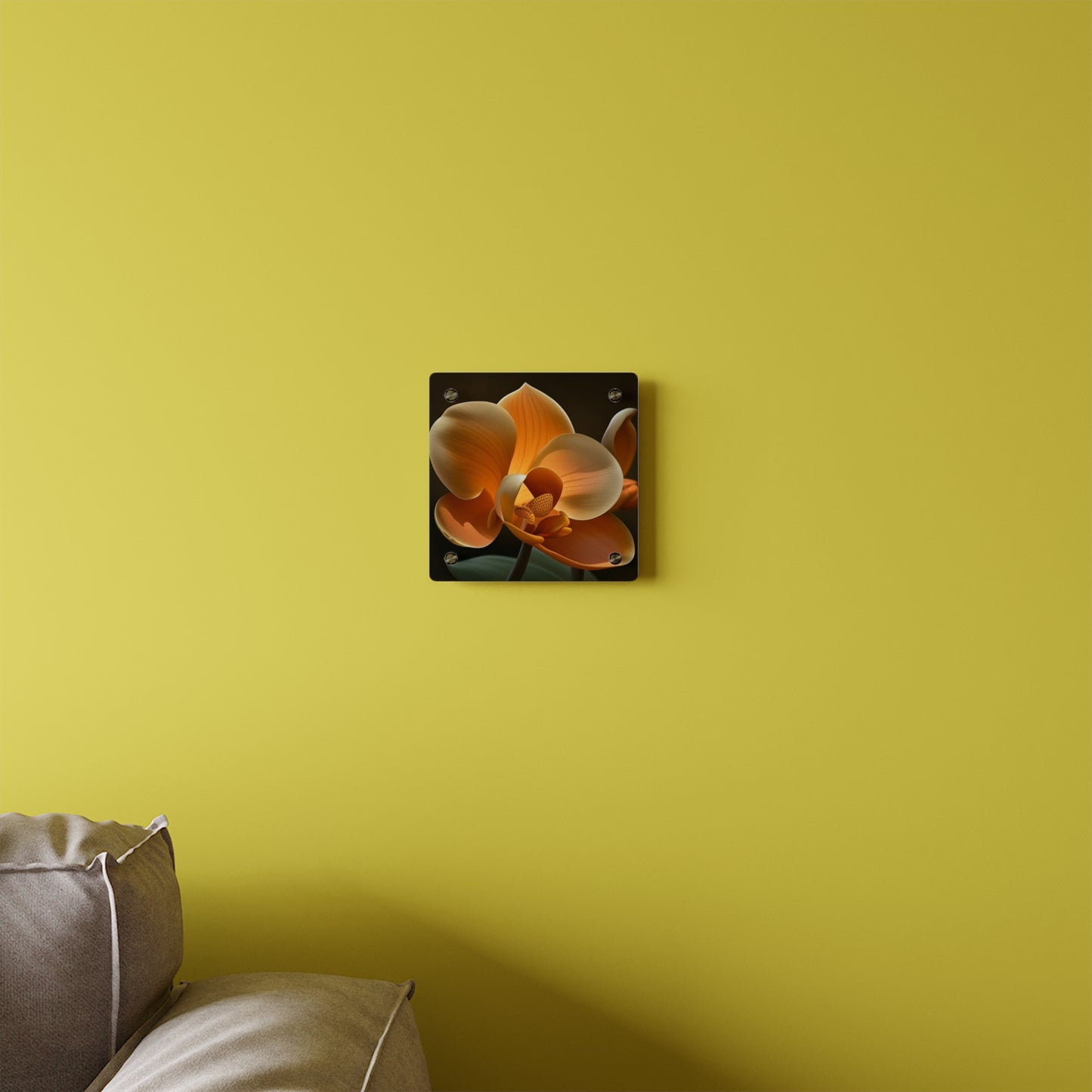 Acrylic Wall Art Panels Orange Orchid 4