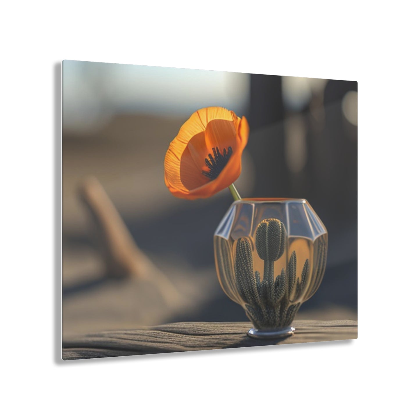 Acrylic Prints Orange Poppy in a Vase 2