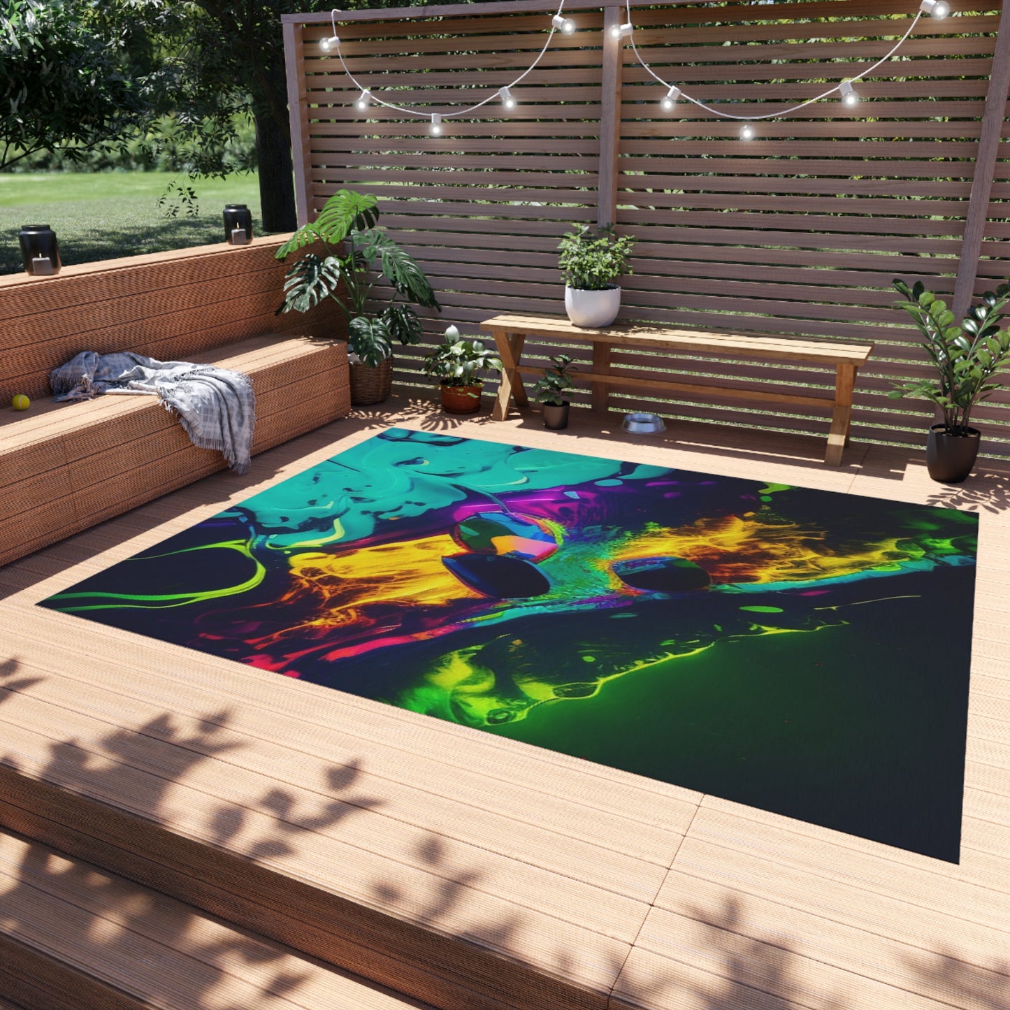 Outdoor Rug  Florescent Glow 4