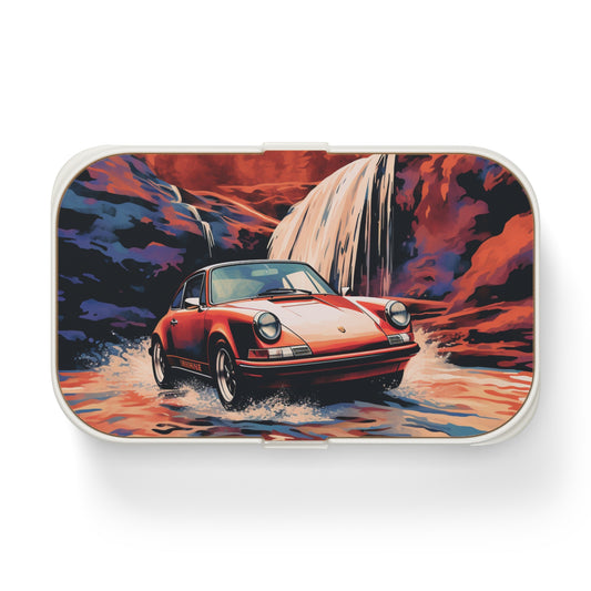 Bento Lunch Box American Flag Porsche Abstract 4