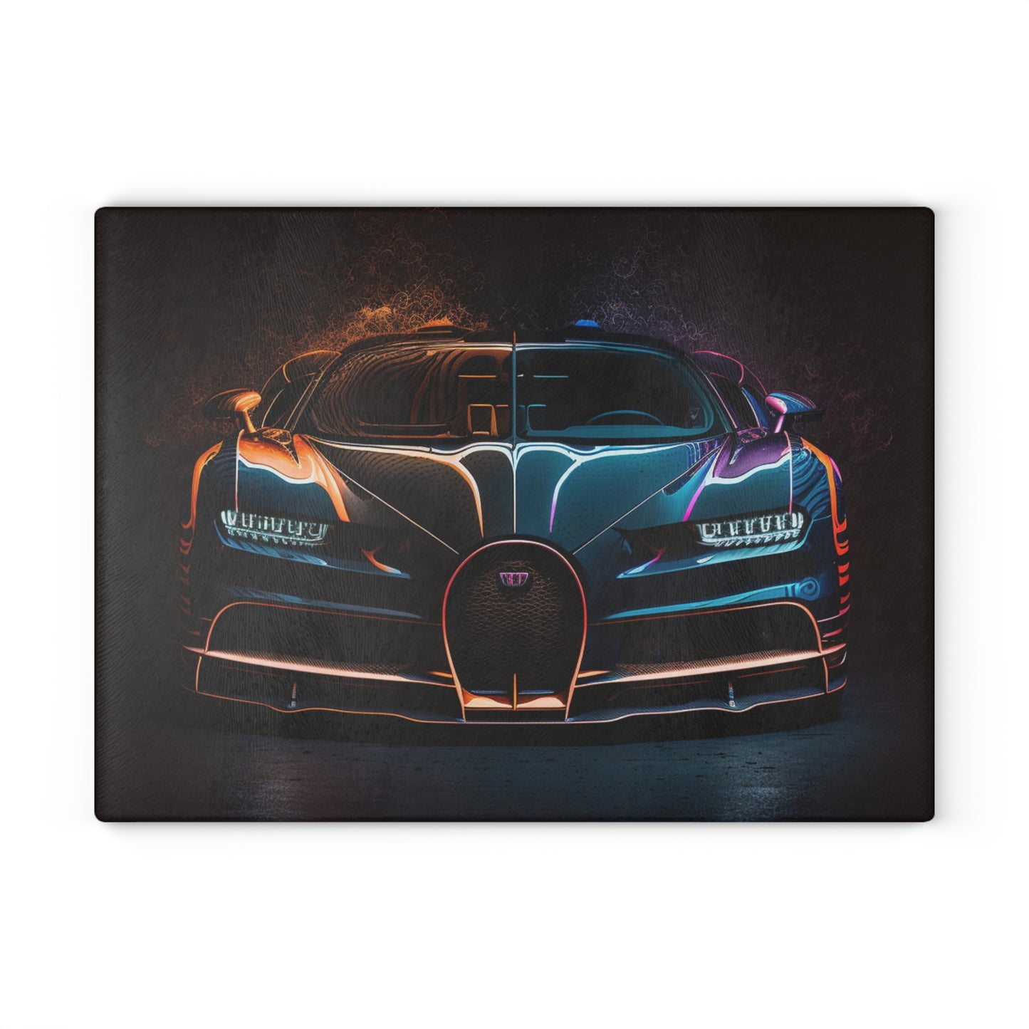 Glass Cutting Board Bugatti Chiron Super 3