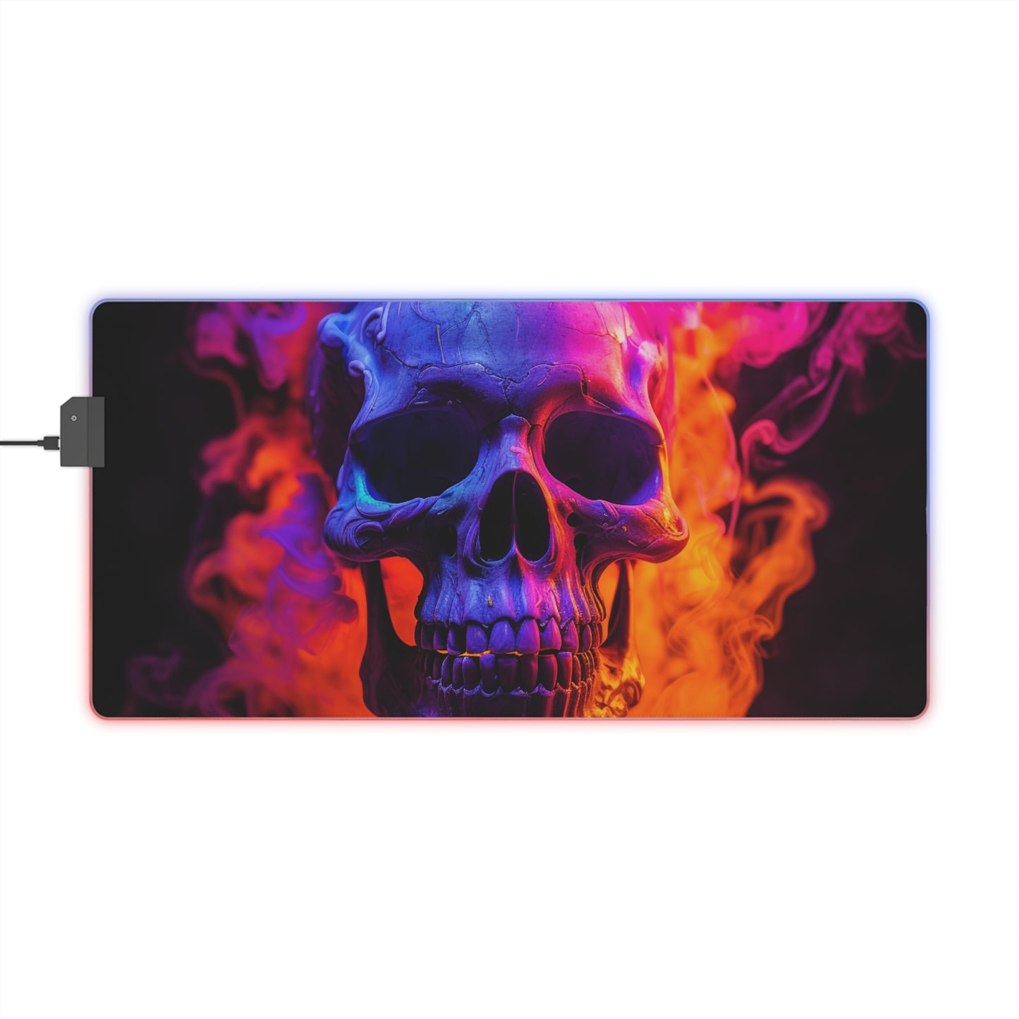 LED Gaming Mouse Pad Macro Skull 4