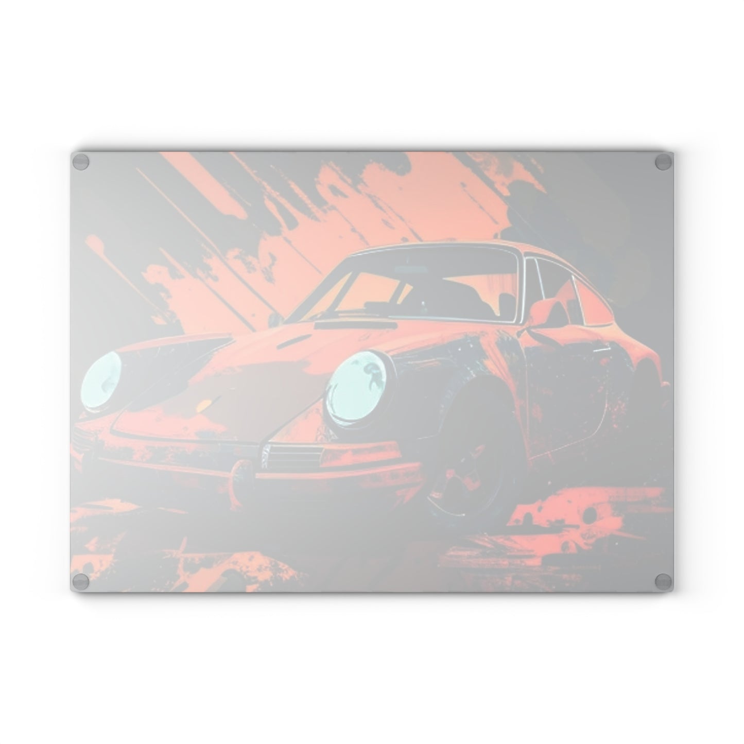 Glass Cutting Board Porsche Abstract 3