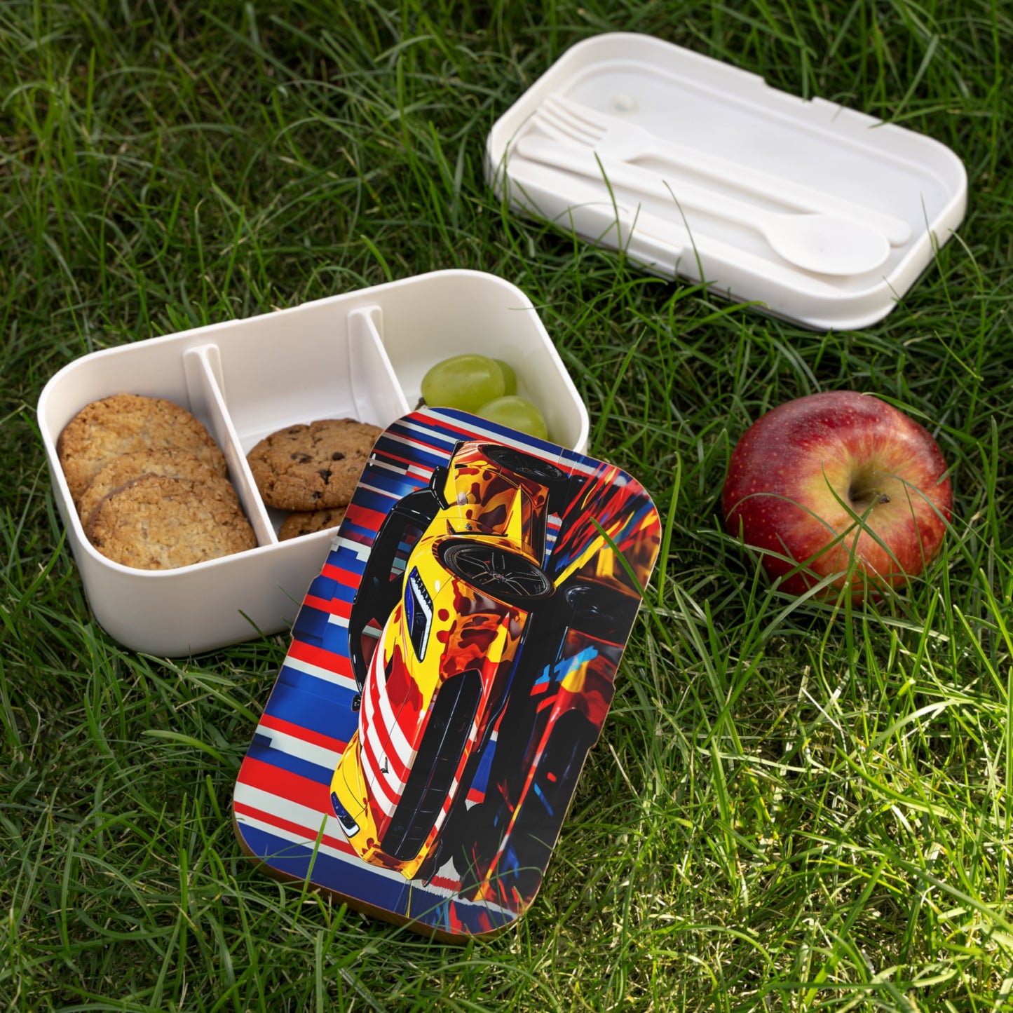 Bento Lunch Box Macro Flag Ferrari 4