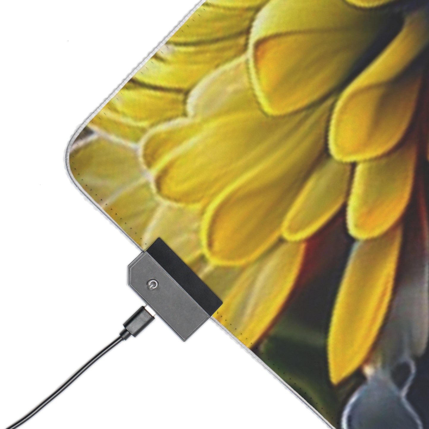 LED Gaming Mouse Pad Yellow Hermosas Flores Amarillas 1