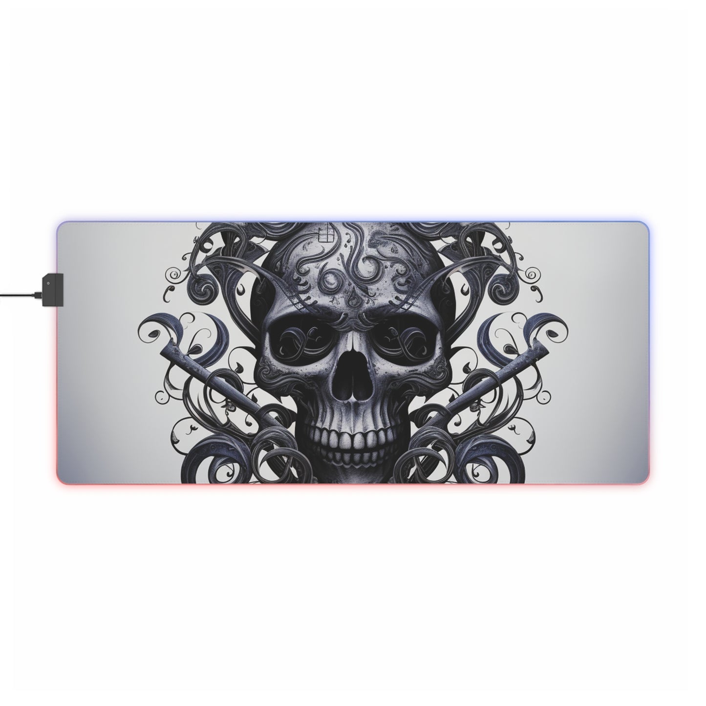 LED Gaming Mouse Pad Skull Treble Clef 1