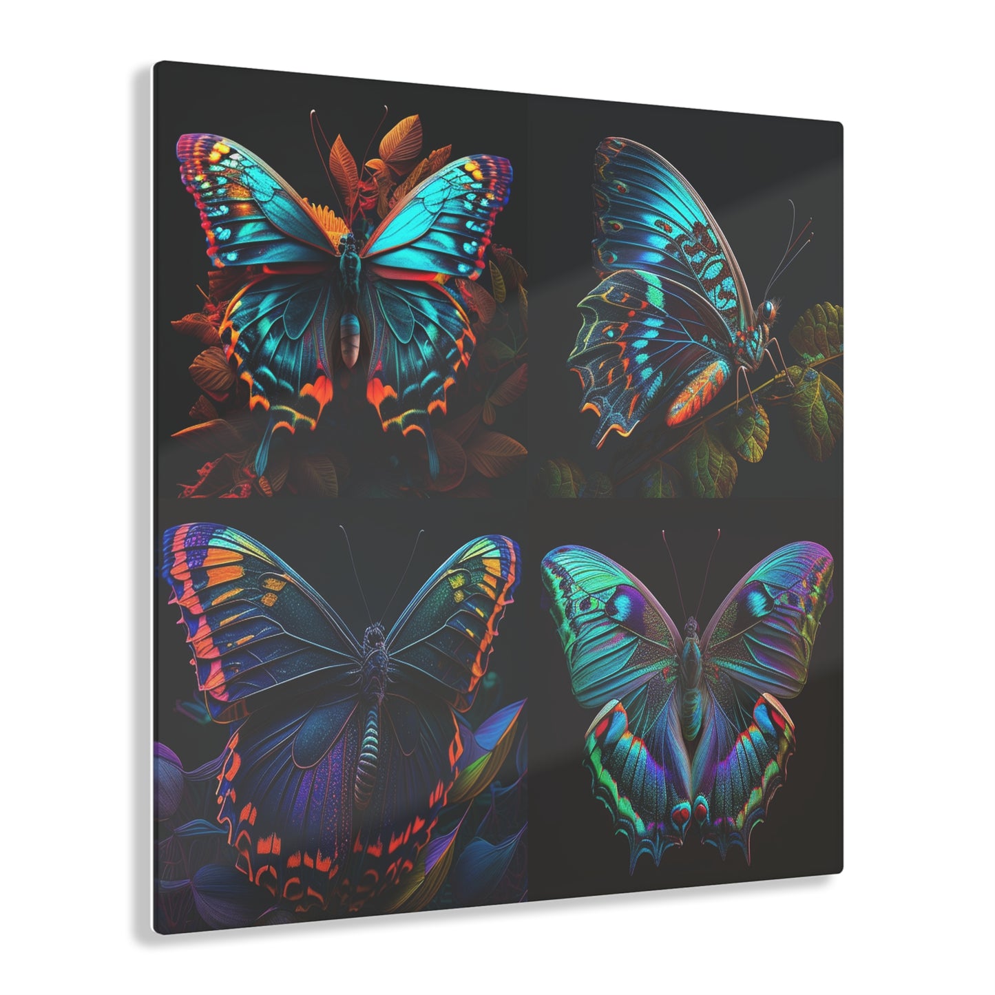 Acrylic Prints Hue Neon Butterfly 5