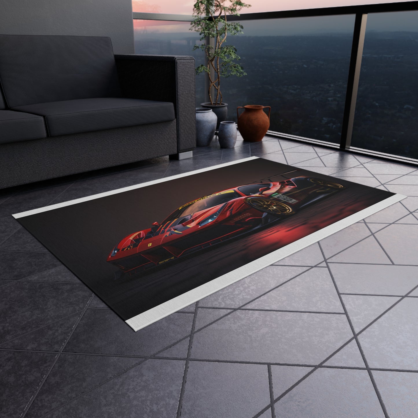 Outdoor Rug  Ferrari Red 1