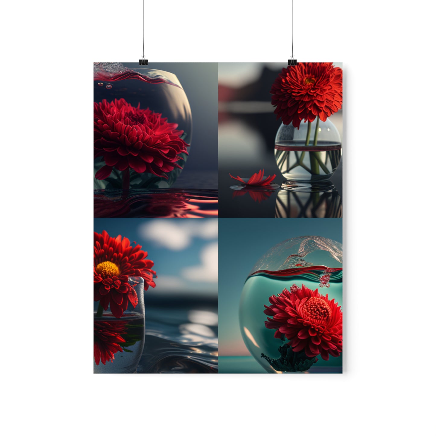 Premium Matte Vertical Posters Chrysanthemum 5