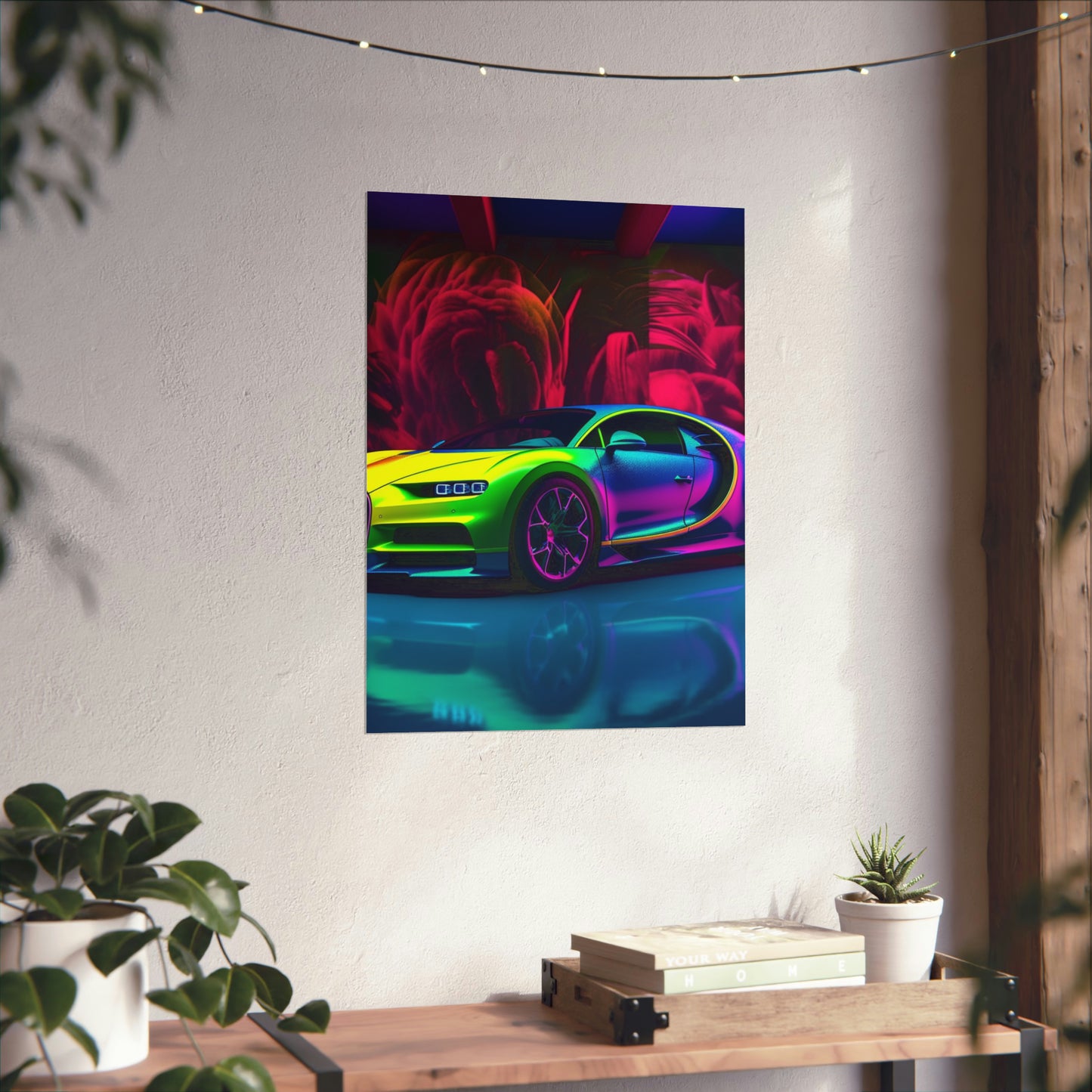 Premium Matte Vertical Posters Florescent Bugatti Flair 1