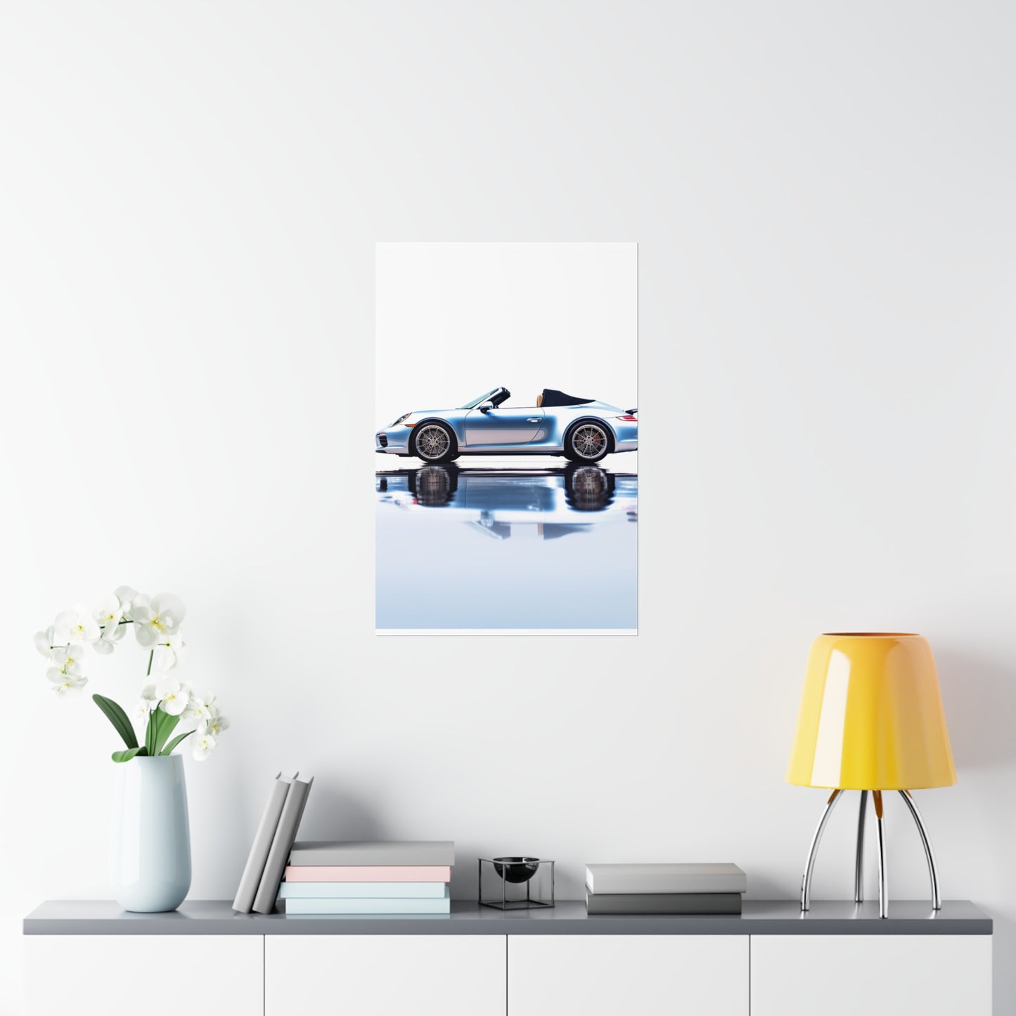 Premium Matte Vertical Posters 911 Speedster on water 1