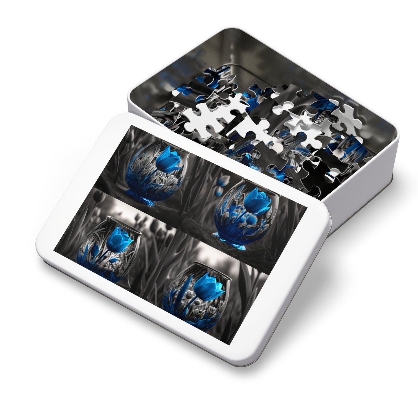 Jigsaw Puzzle (30, 110, 252, 500,1000-Piece) Tulip Blue 5