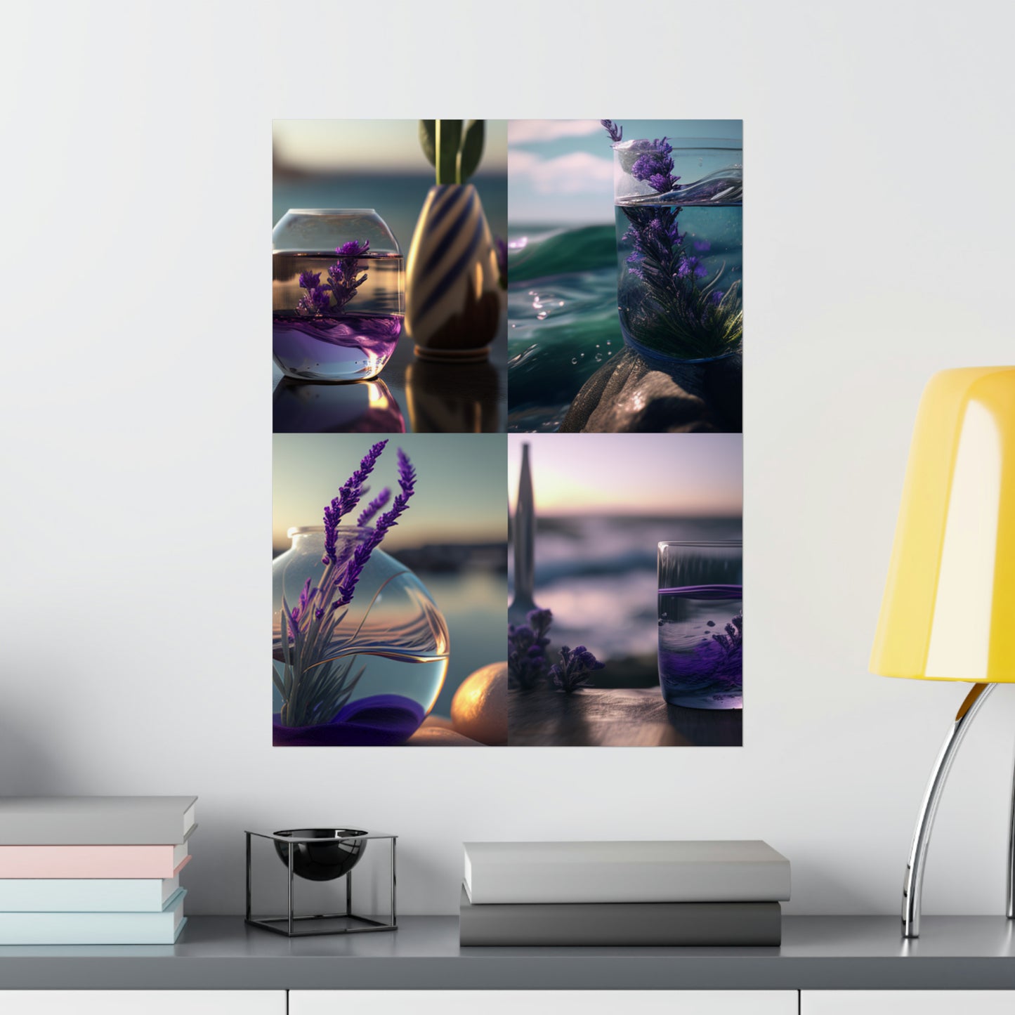 Premium Matte Vertical Posters Lavender in a vase 5