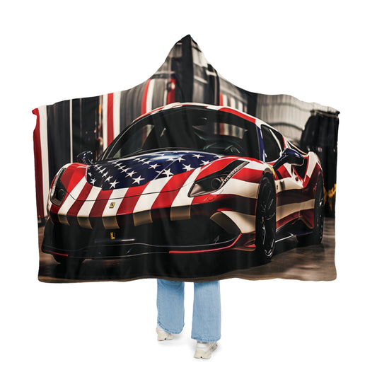 Snuggle Hooded Blanket American Flag Farrari 3