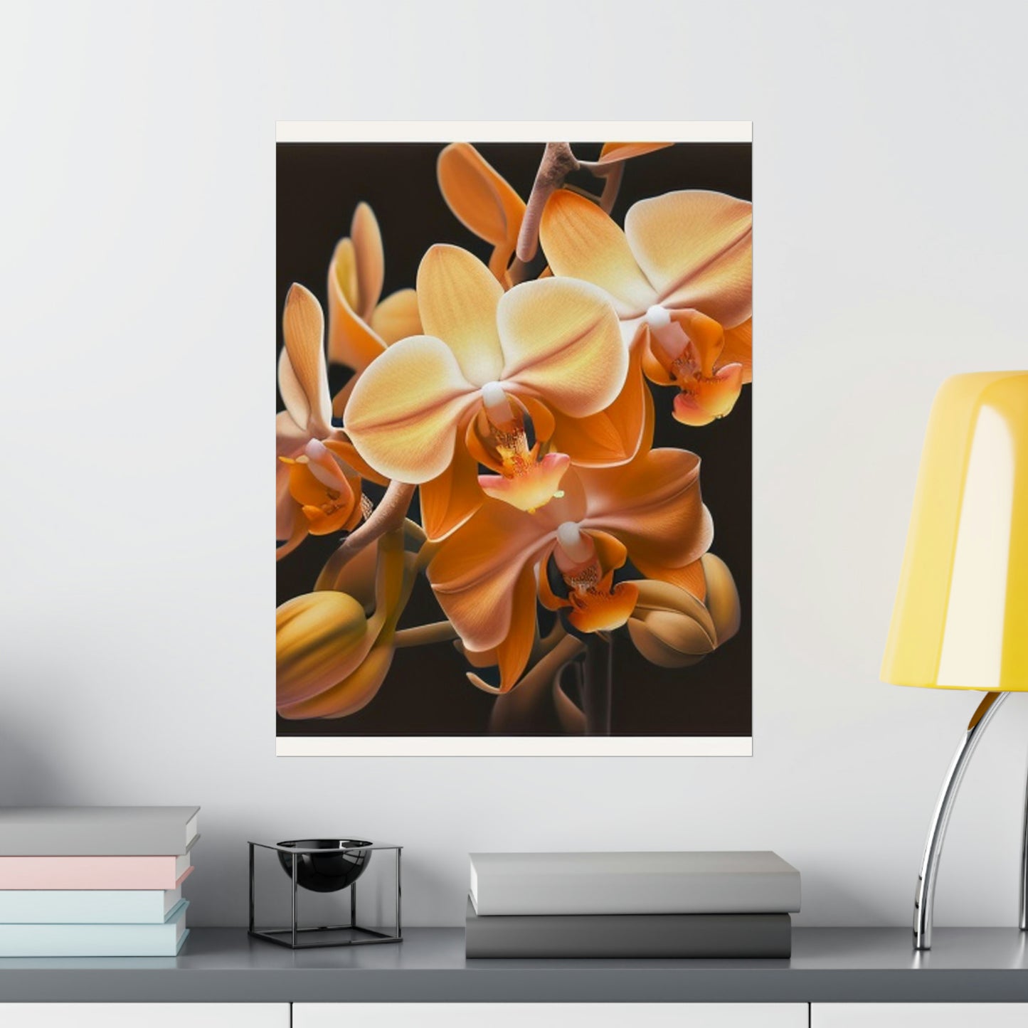 Premium Matte Vertical Posters orchid pedals 1