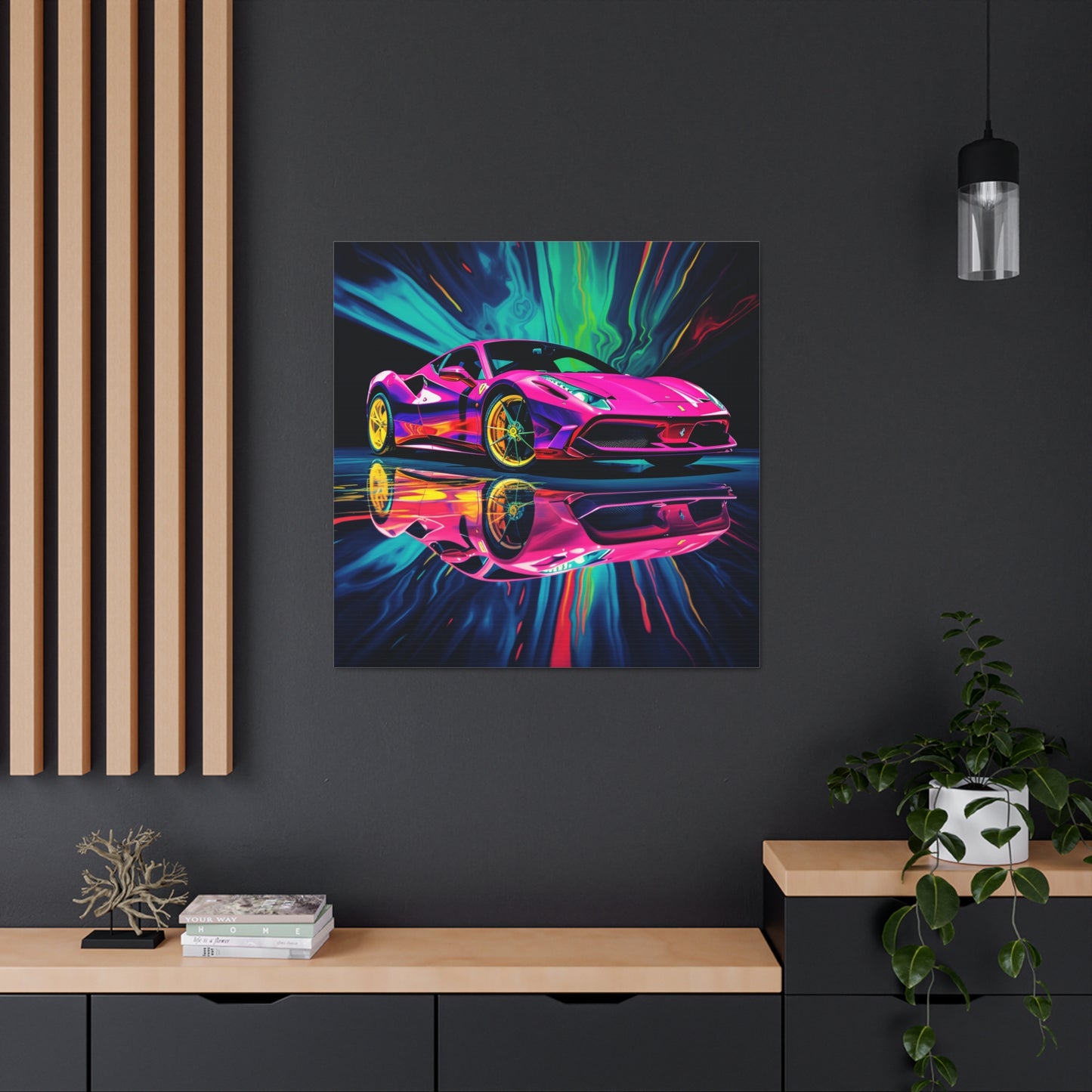 Canvas Gallery Wraps Pink Ferrari Macro 4