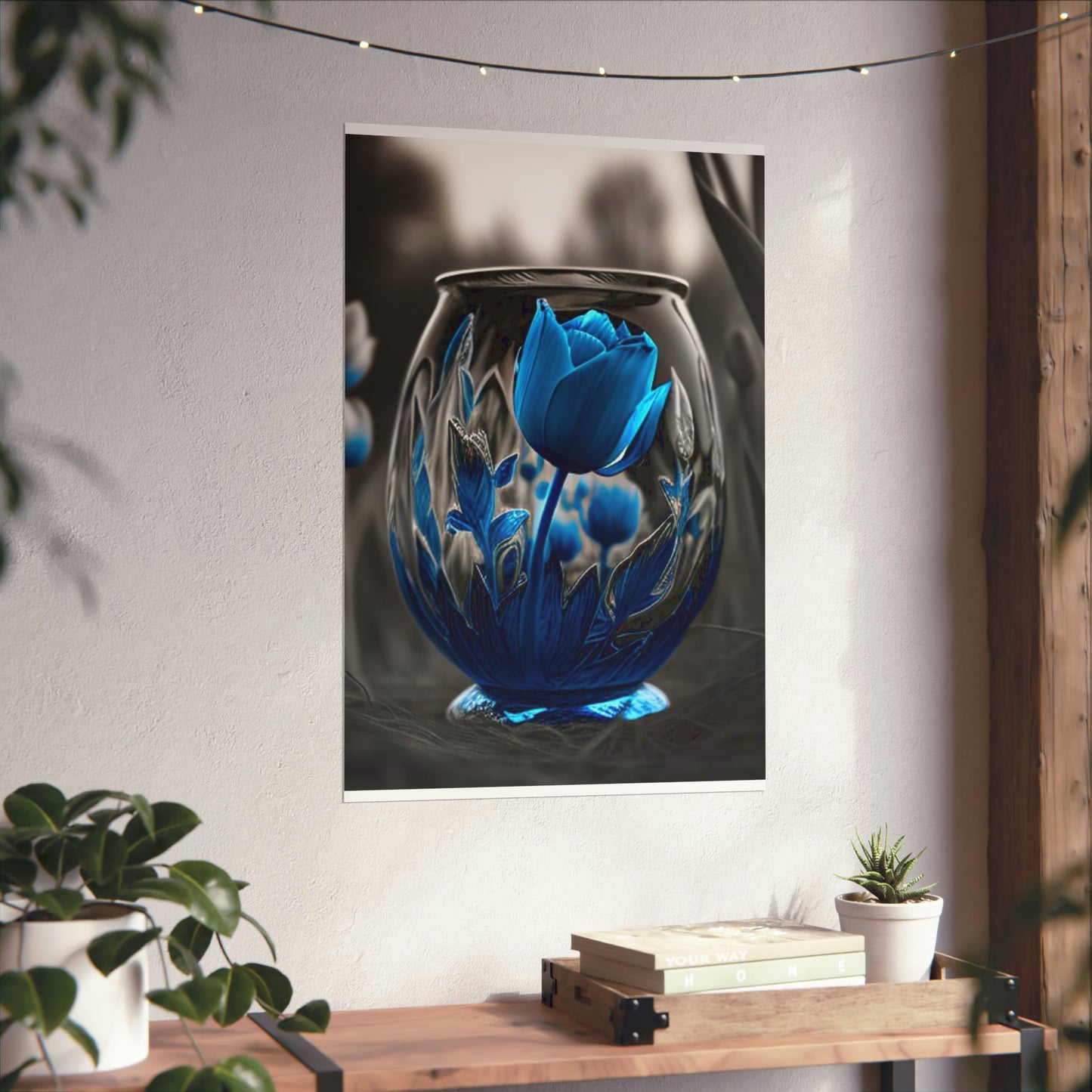 Premium Matte Vertical Posters Tulip Blue 2