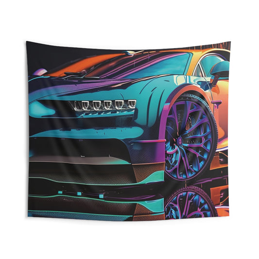 Indoor Wall Tapestries Bugatti Neon Chiron 1