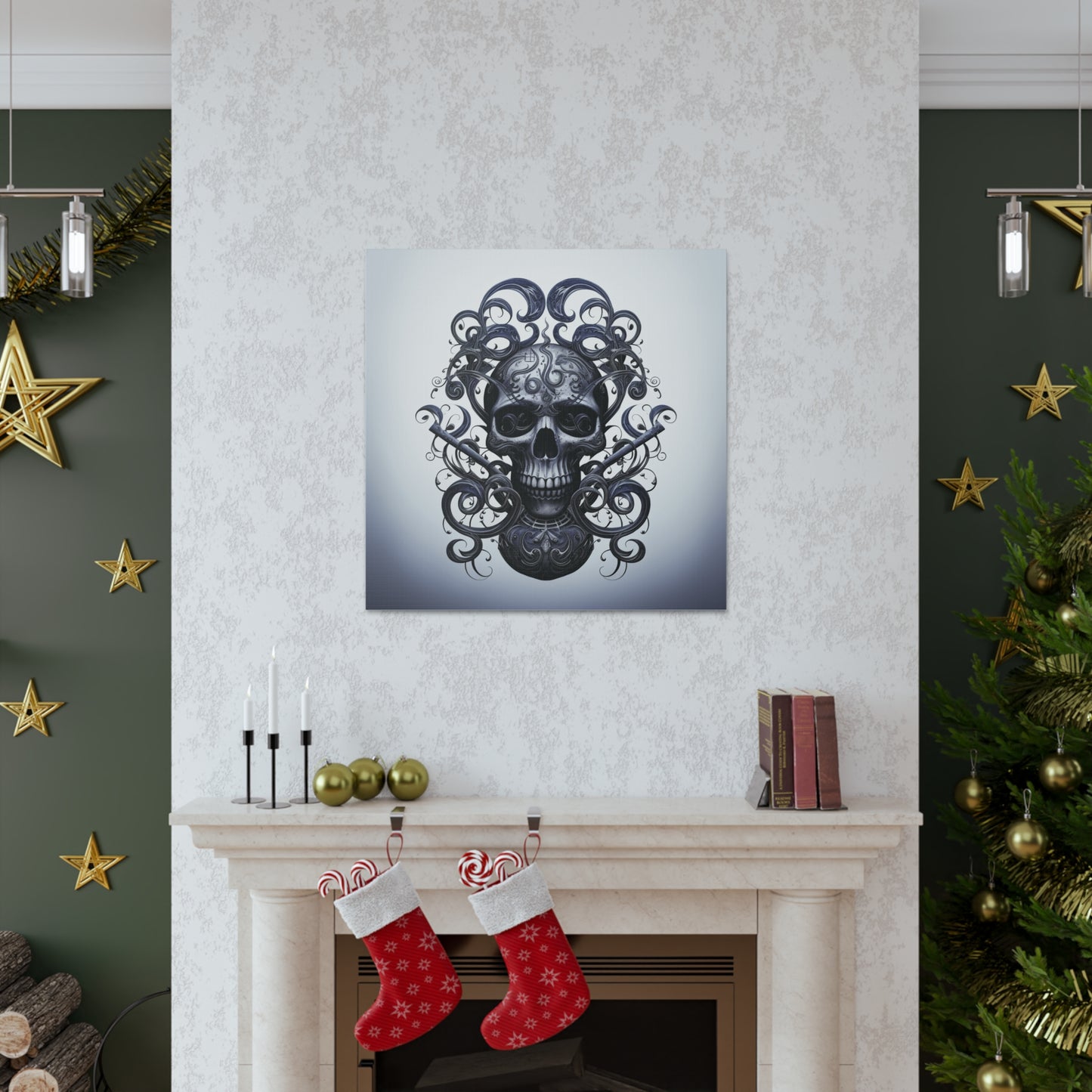 Canvas Gallery Wraps Skull Treble Clef 1