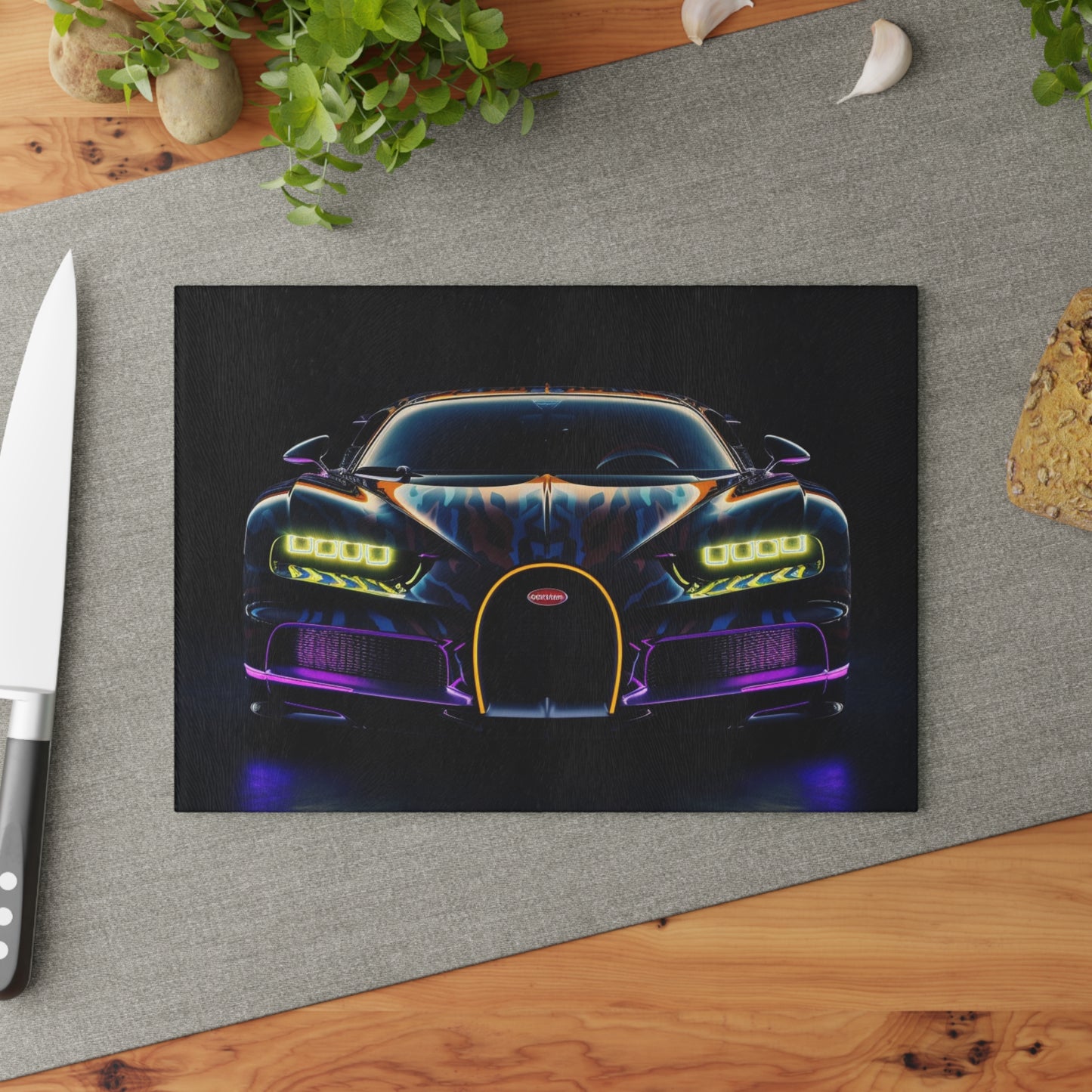 Glass Cutting Board Hyper Bugatti Chiron 3