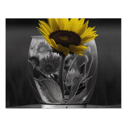 Jigsaw Puzzle (30, 110, 252, 500,1000-Piece) Yellw Sunflower in a vase 1