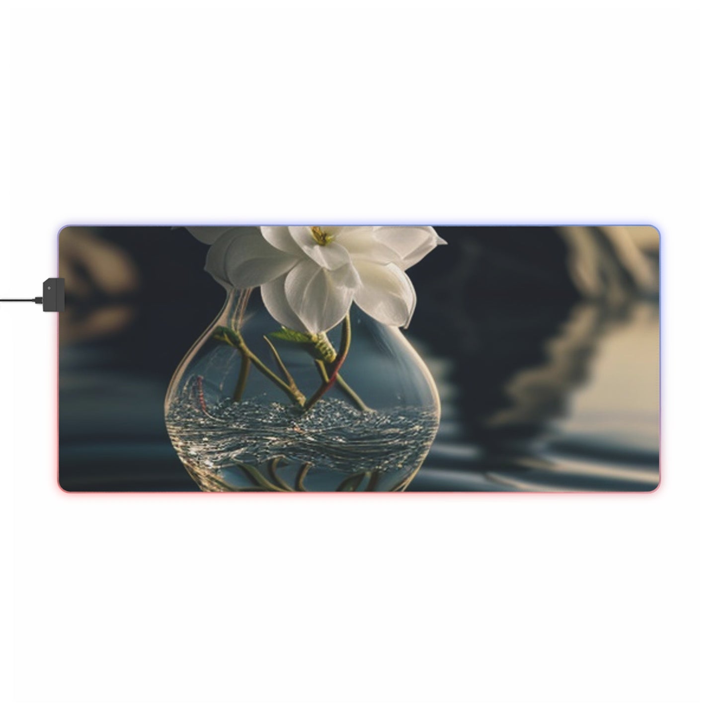 LED Gaming Mouse Pad Jasmine glass vase 4