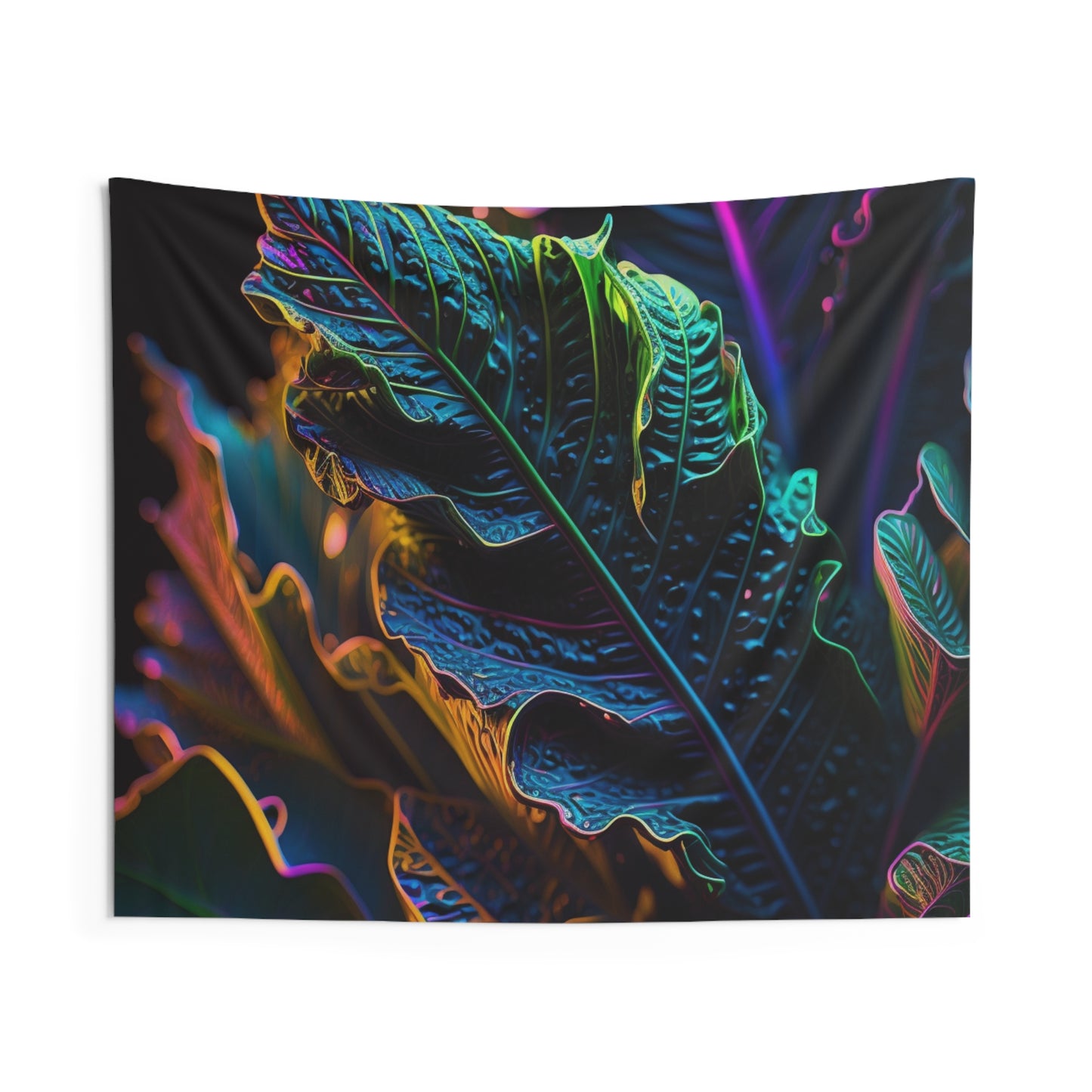 Indoor Wall Tapestries Florescent Skull Death 4