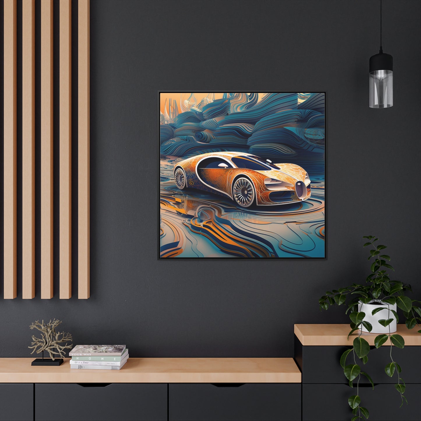 Gallery Canvas Wraps, Square Frame Bugatti Abstract Flair 1