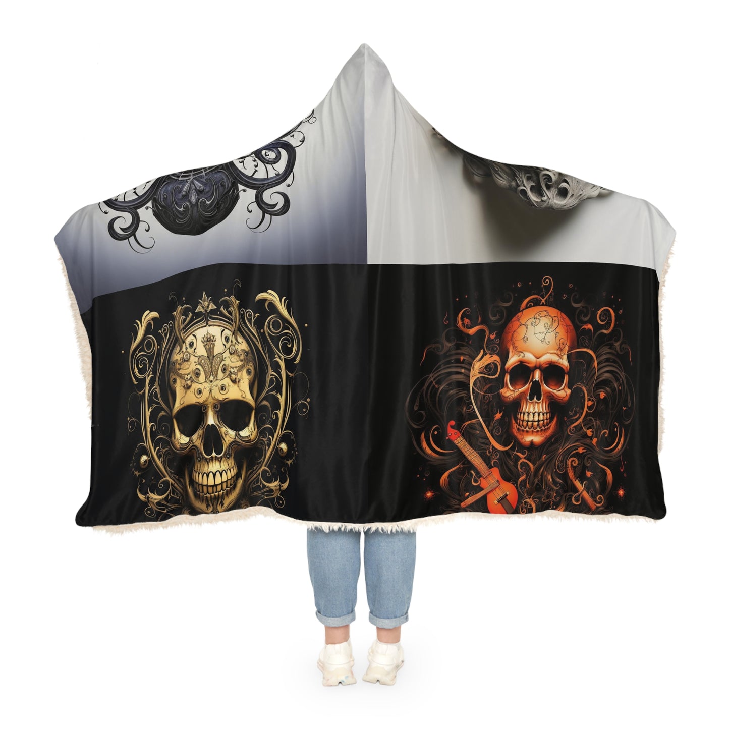 Snuggle Hooded Blanket Skull Treble Clef 5