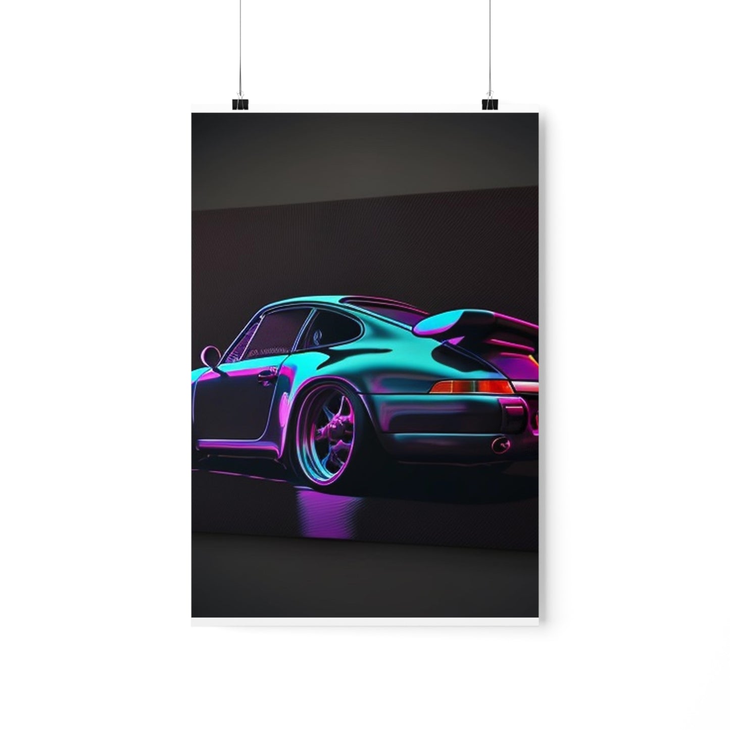 Premium Matte Vertical Posters Porsche Purple 2