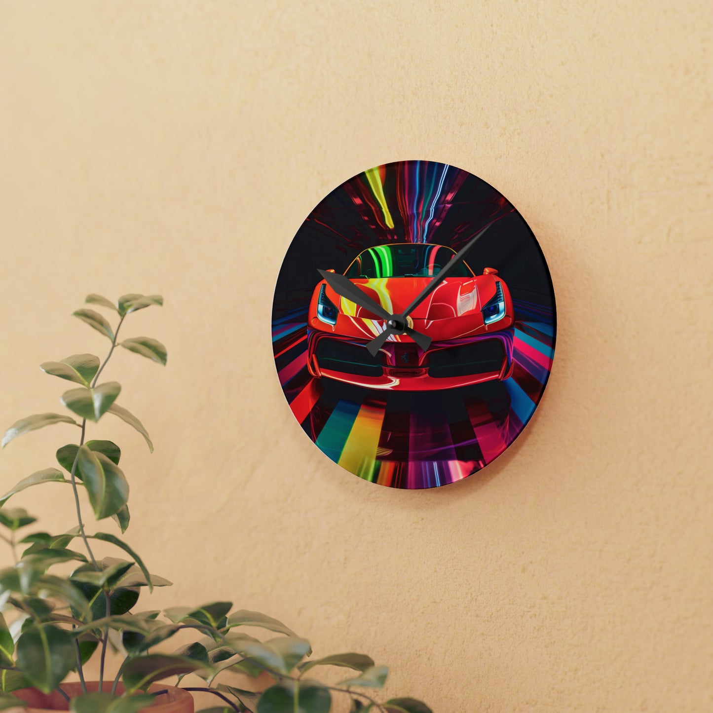 Acrylic Wall Clock Ferrari Flair Macro 3