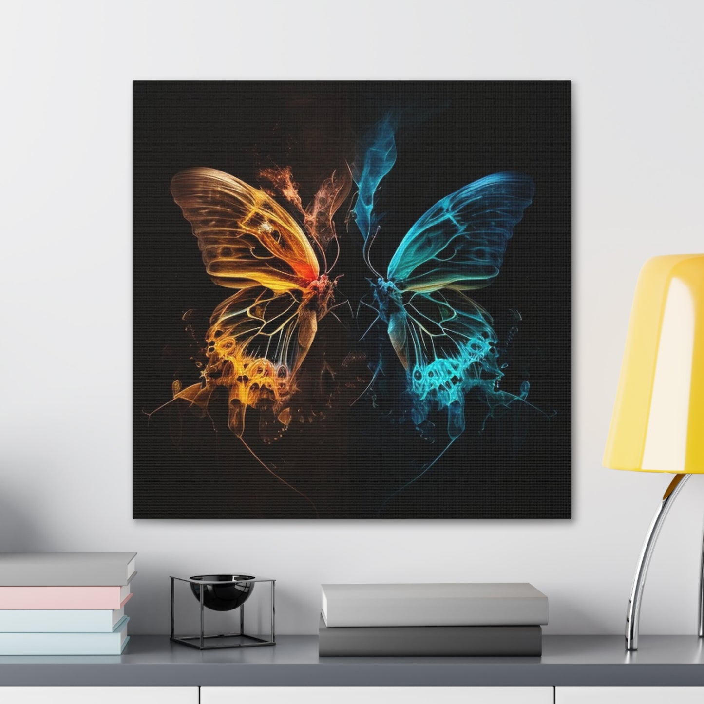 Canvas Gallery Wraps Kiss Neon Butterfly 3