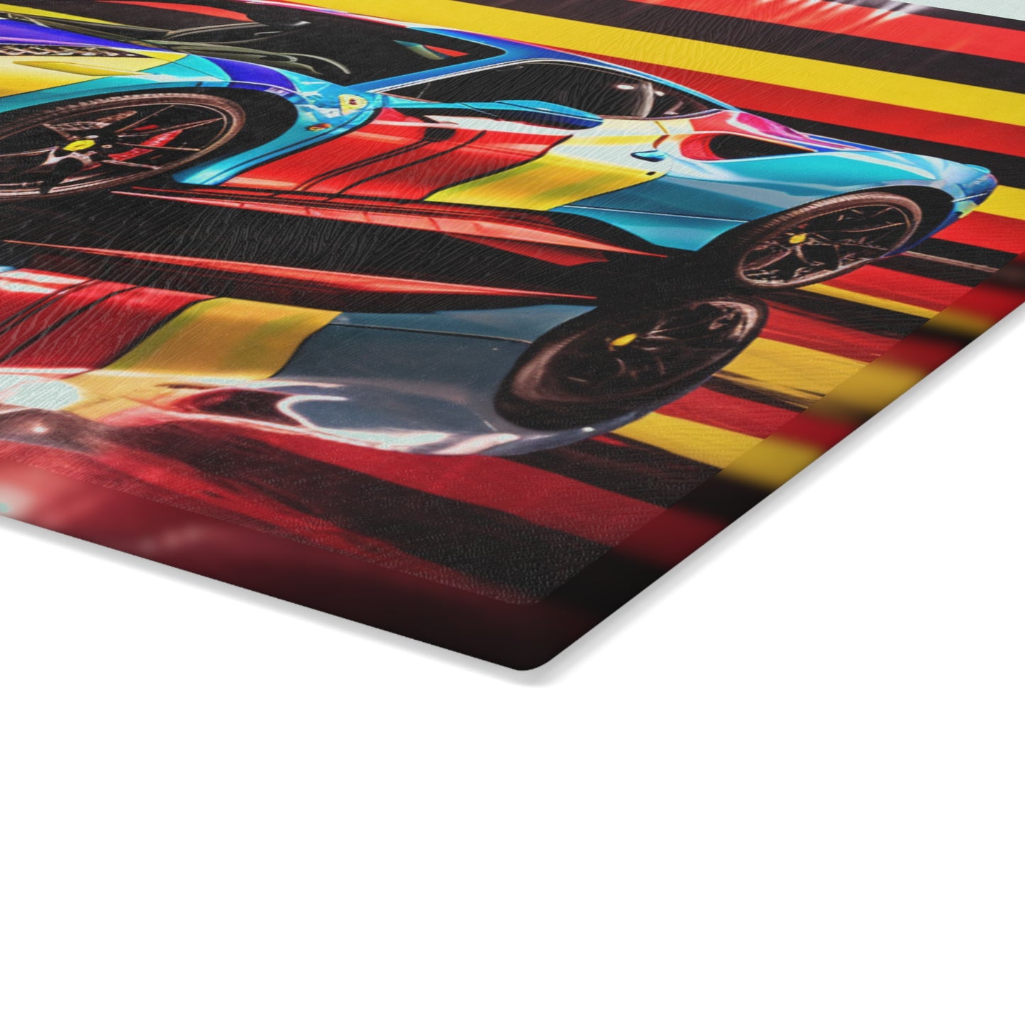 Glass Cutting Board Hyper Colorfull Ferrari 2