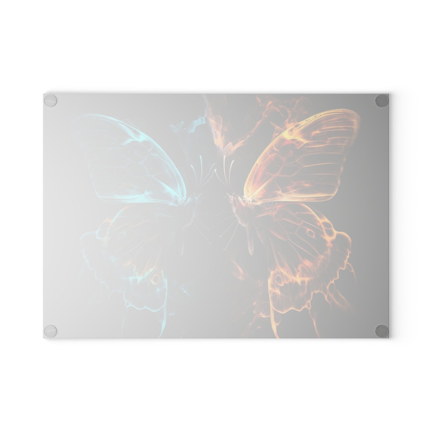 Glass Cutting Board Kiss Neon Butterfly 6