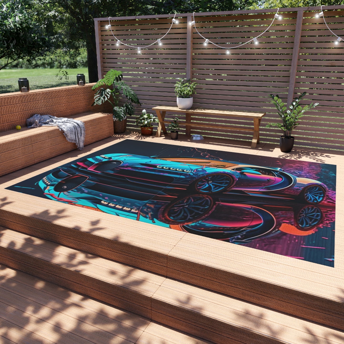 Outdoor Rug  Bugatti Neon Chiron 4