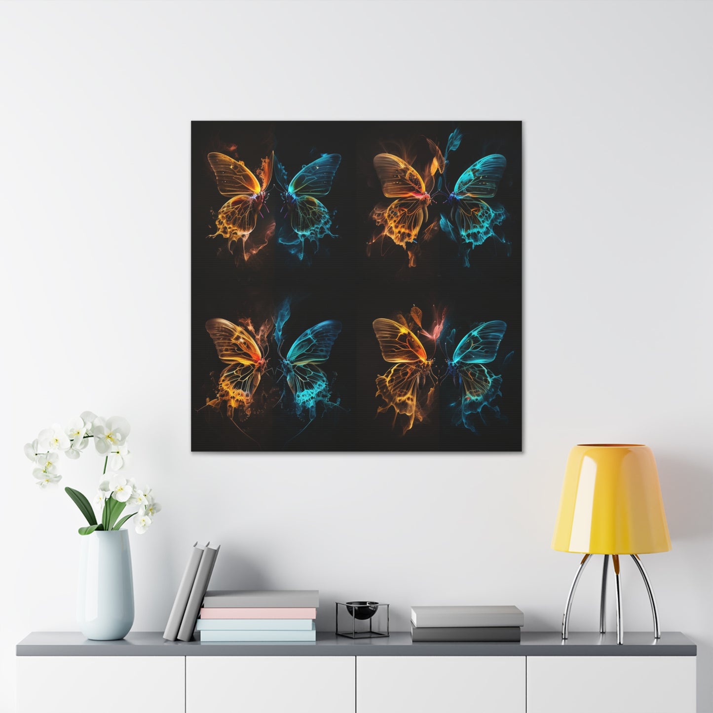 Canvas Gallery Wraps Kiss Neon Butterfly 5