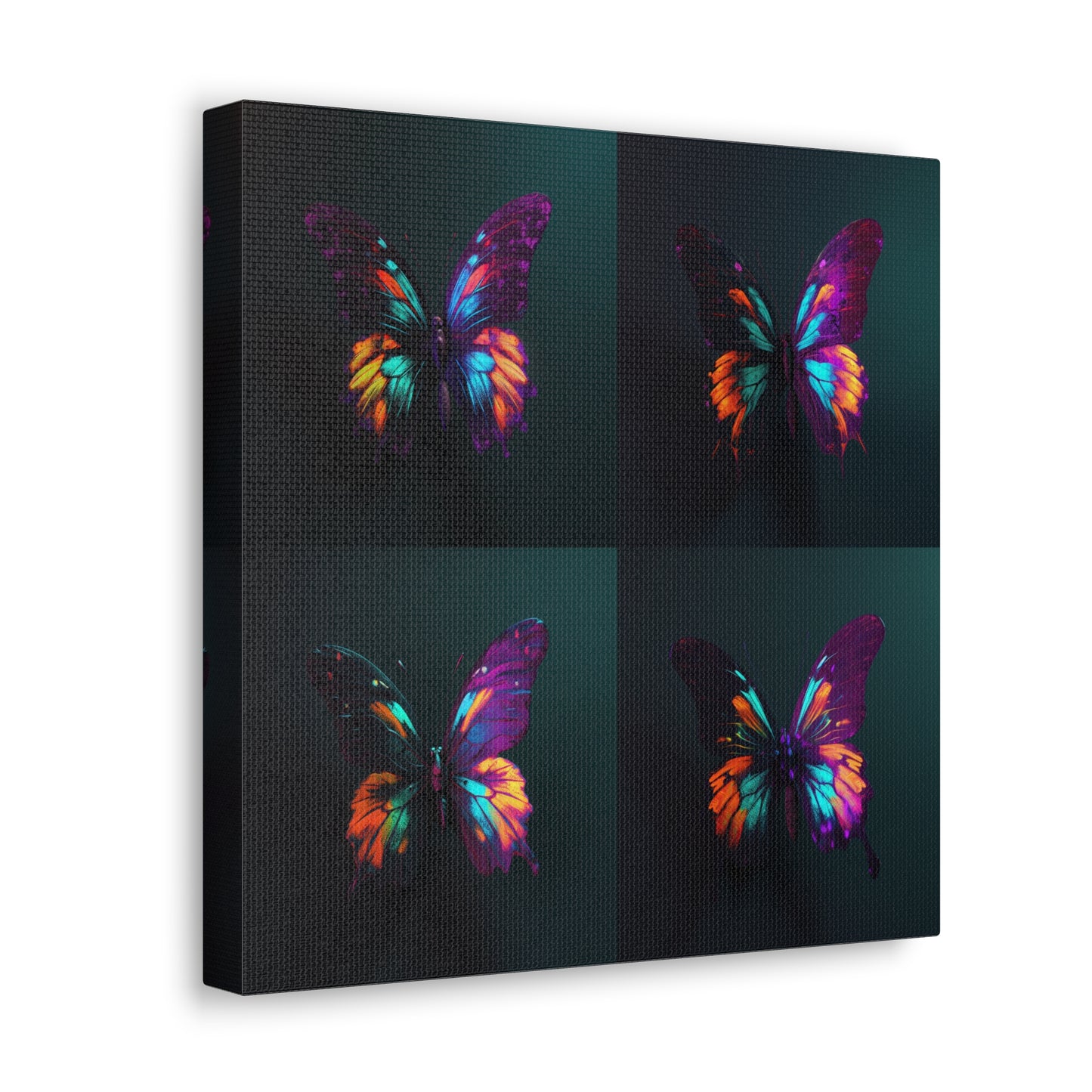 Canvas Gallery Wraps Hyper Colorful Butterfly Purple 5