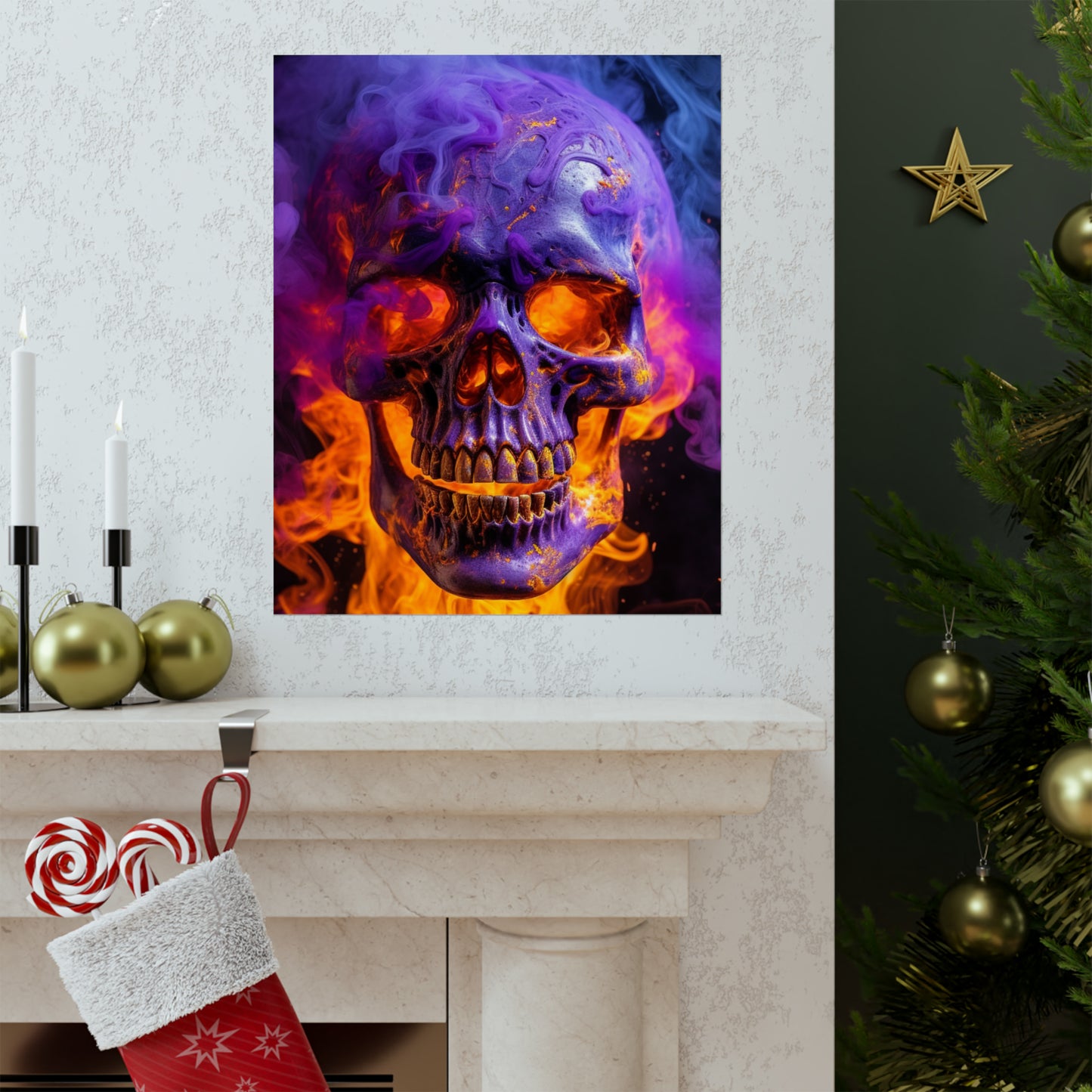 Premium Matte Vertical Posters Macro Skull 1