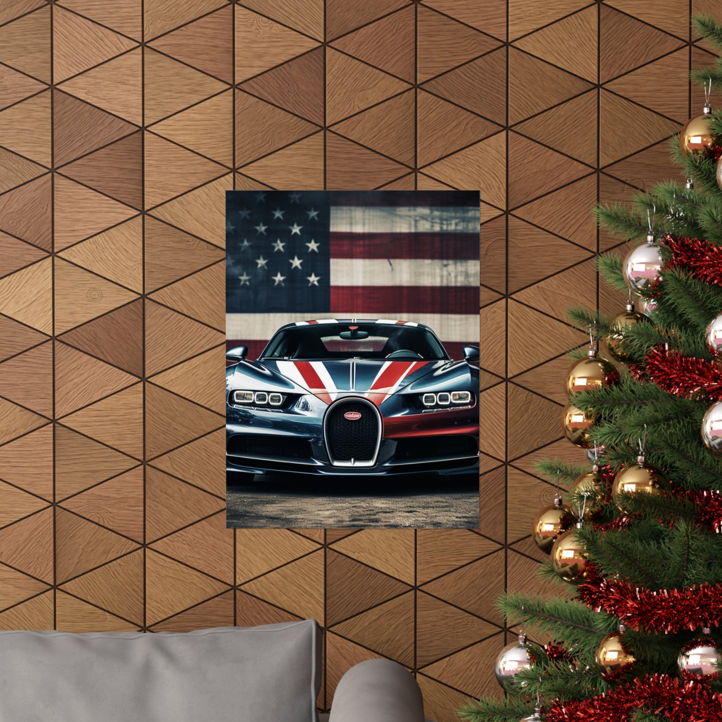 Premium Matte Vertical Posters Bugatti Flag 2