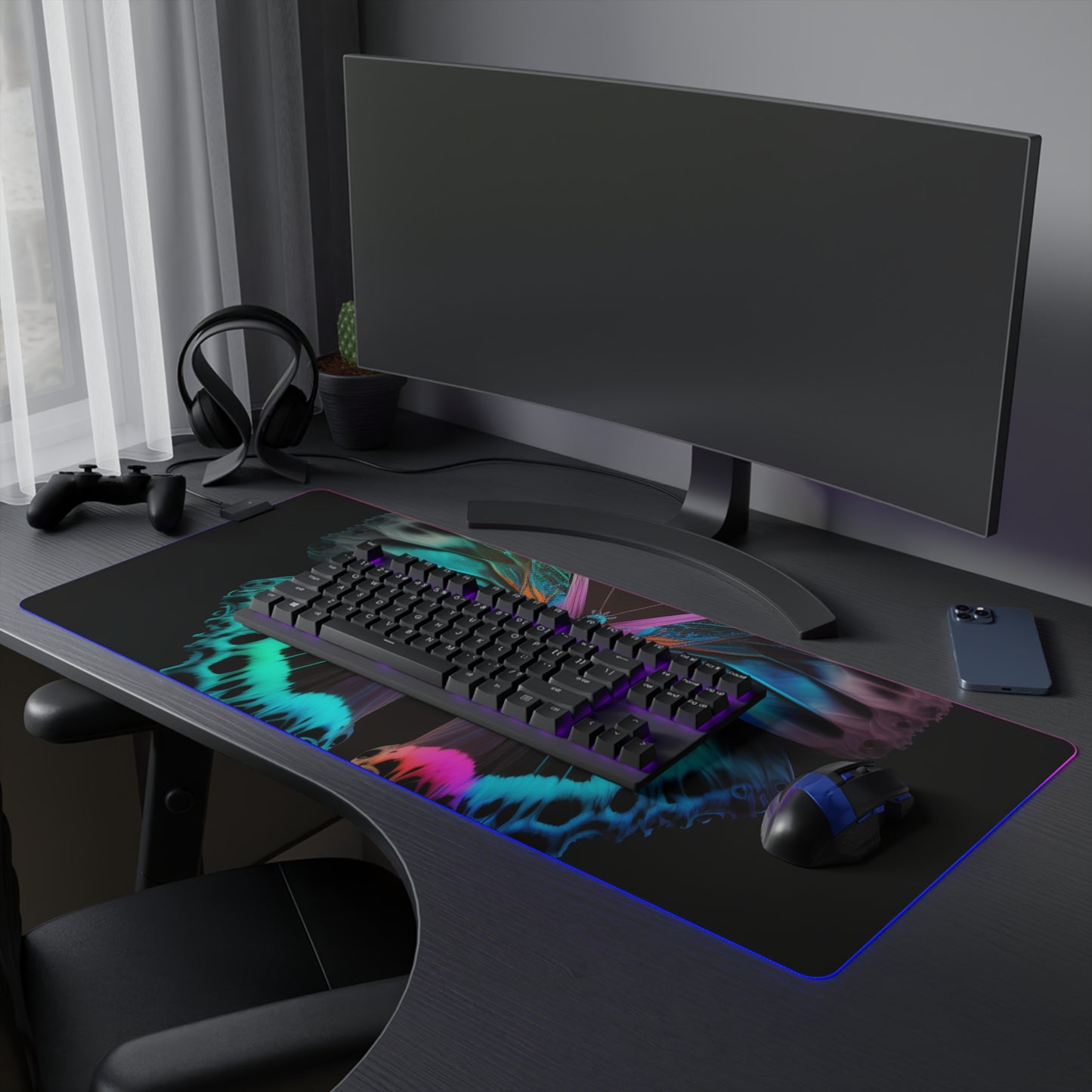 LED Gaming Mouse Pad Raw Florescent Glow 2