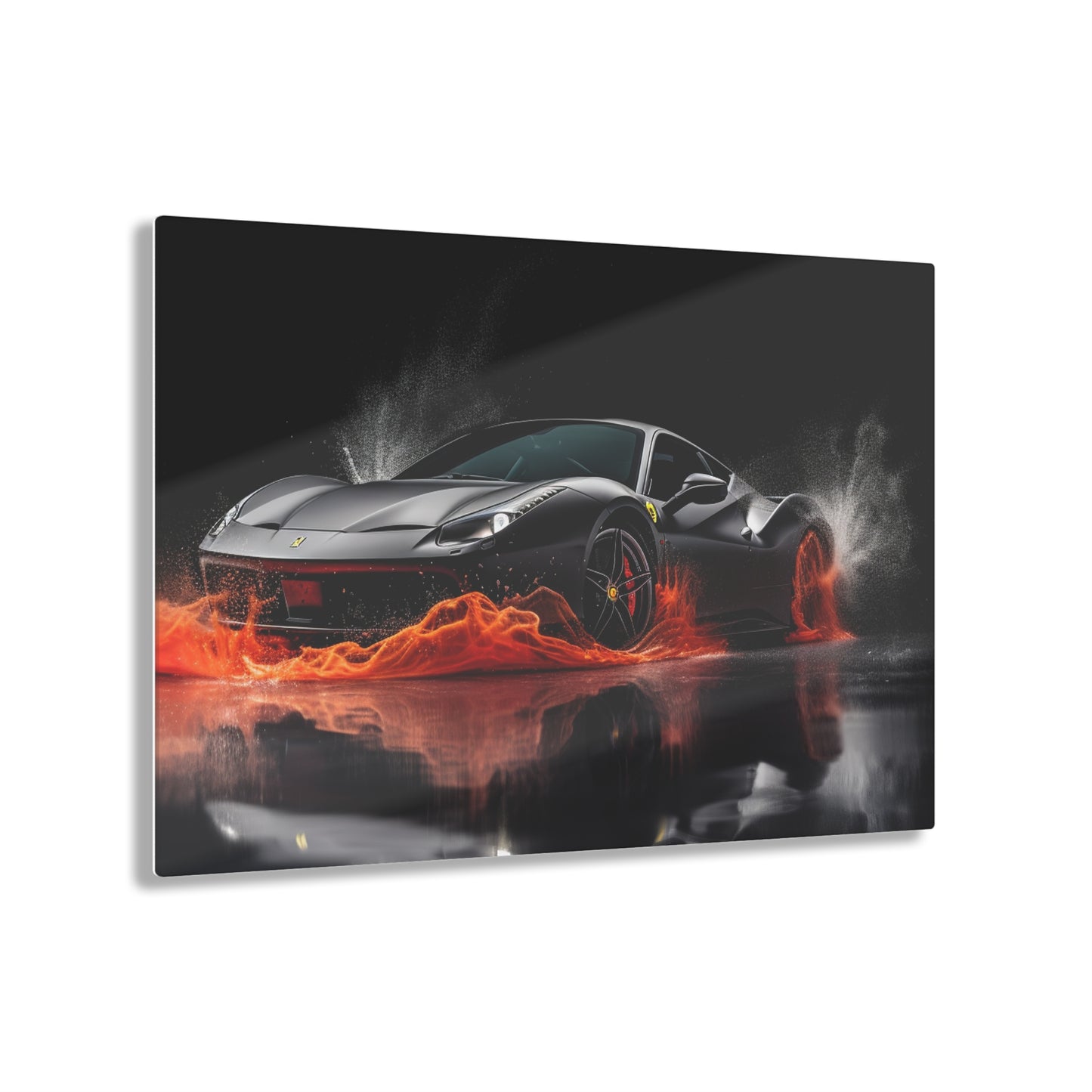 Acrylic Prints Ferrari Water Splash 3