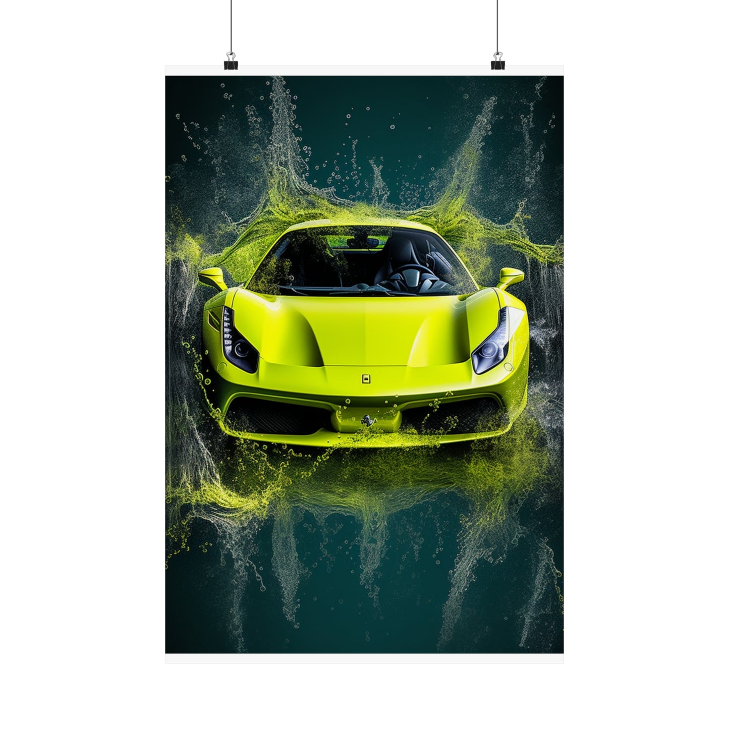 Premium Matte Vertical Posters Farrari Water 4