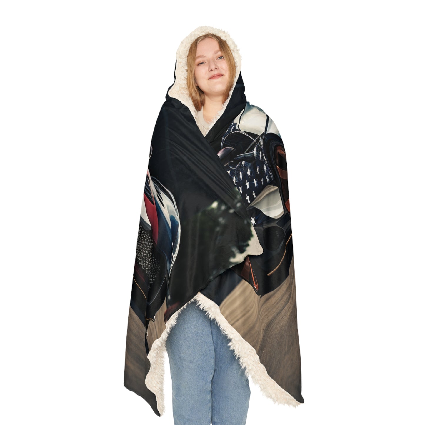 Snuggle Hooded Blanket Bugatti Flag American 2