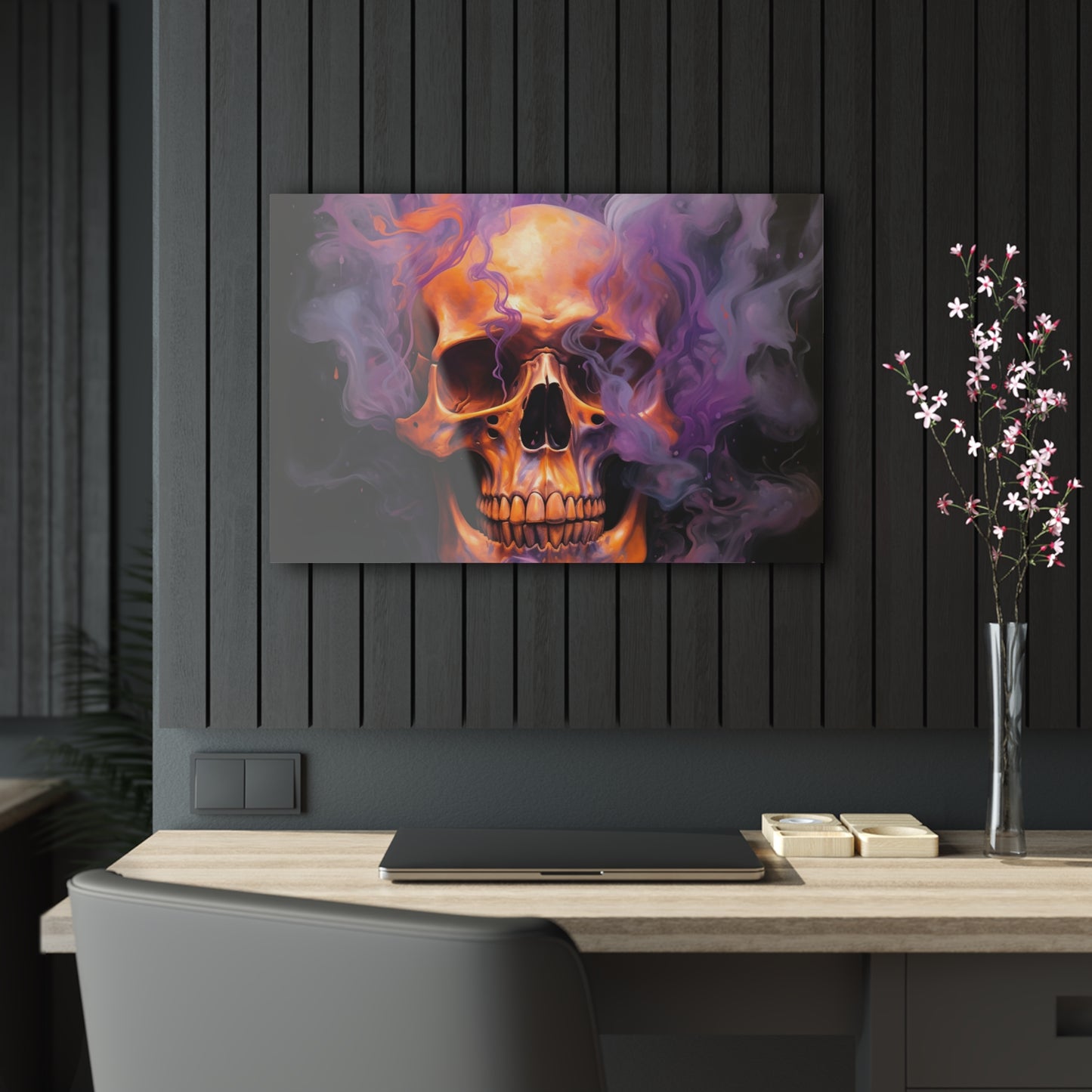 Acrylic Prints Skull Flames 4