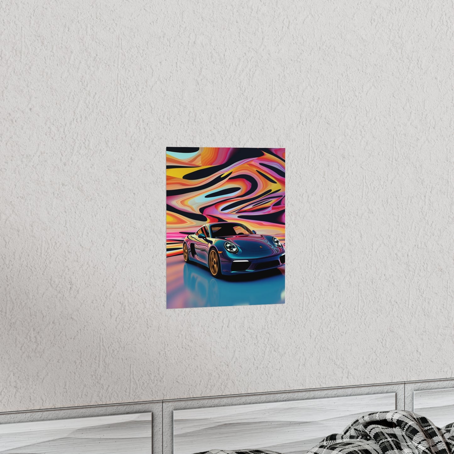 Premium Matte Vertical Posters Porsche Water Fusion 2