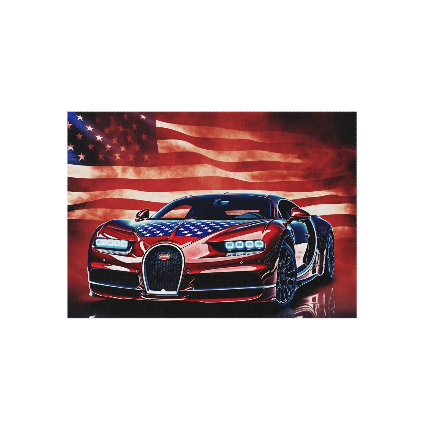 Outdoor Rug  Abstract American Flag Background Bugatti 3