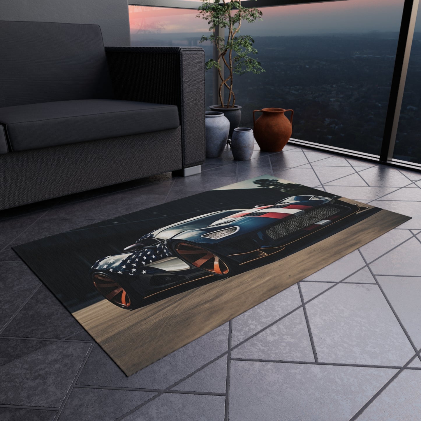 Outdoor Rug  Bugatti Flag American 2