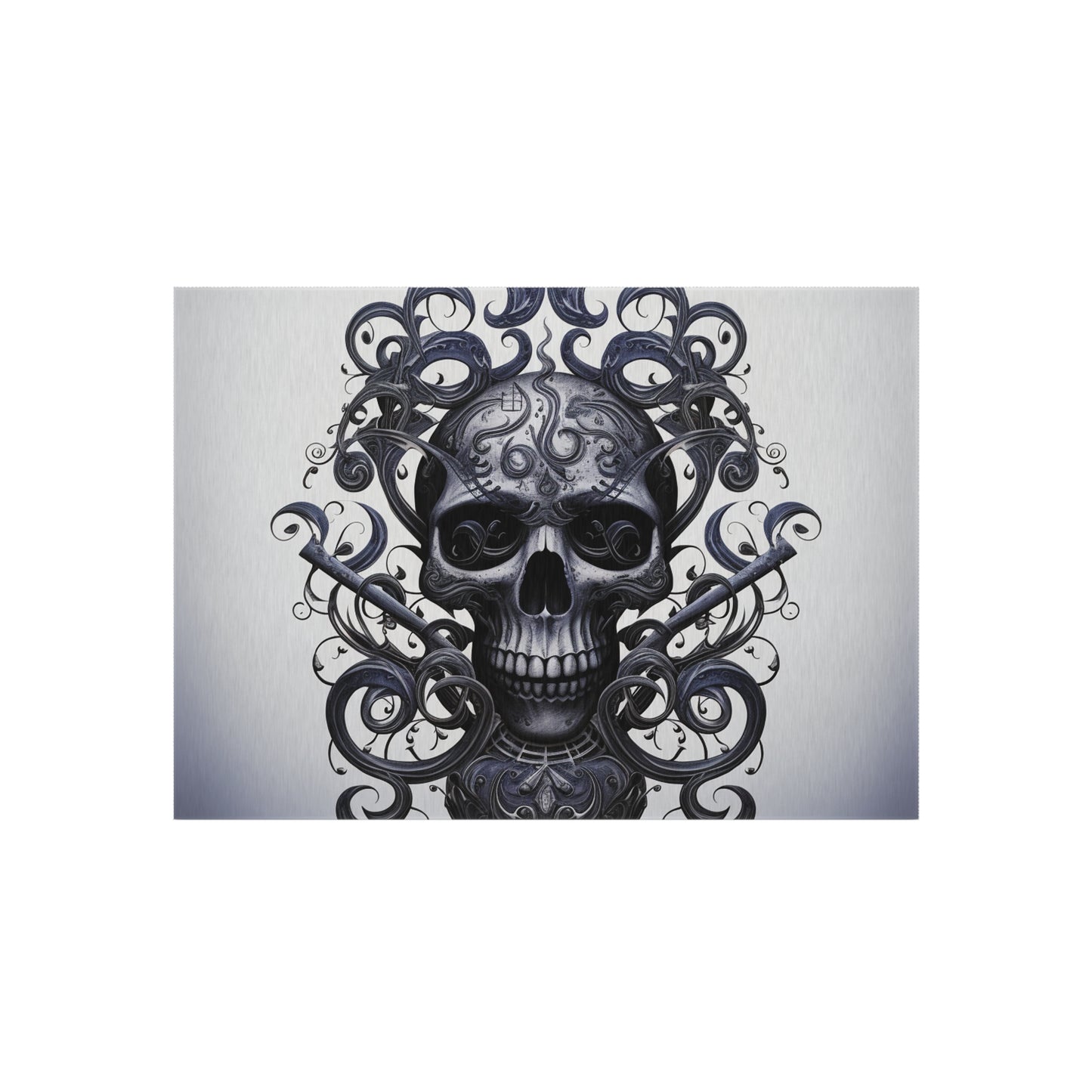 Outdoor Rug  Skull Treble Clef 1