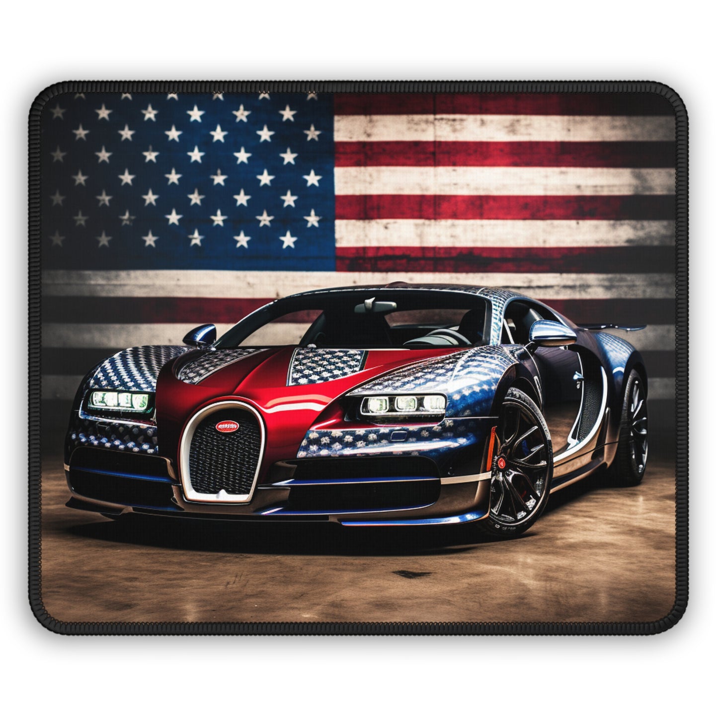 Gaming Mouse Pad  Bugatti American Flag 1